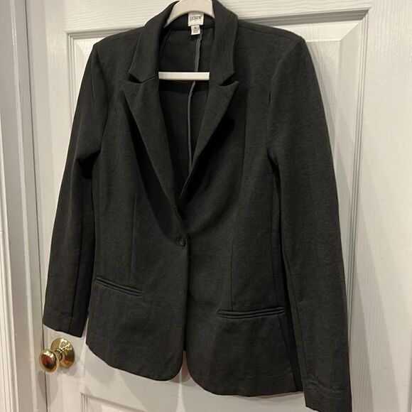 J.Crew women’s size 6 granite dark gray stretchy career blazer - Picture 5 of 15